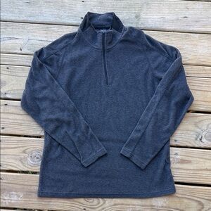 City Streets Men’s Large Gray 1/4 Quarter Zip Pullover Fleece Lightweight Jacket
